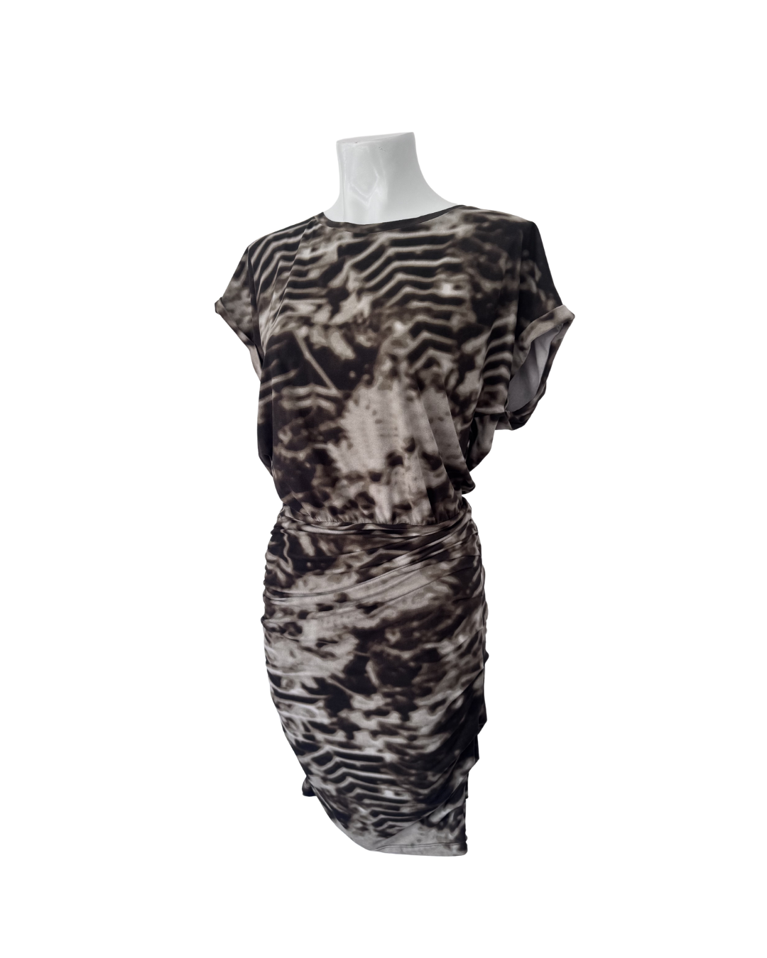 Vestido animal print verde - Shoulder
