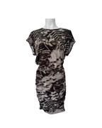 Vestido animal print verde - Shoulder