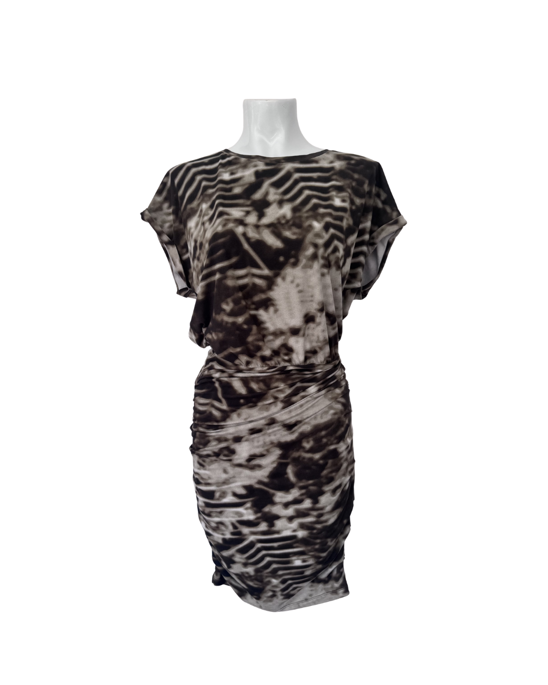 Vestido animal print verde - Shoulder
