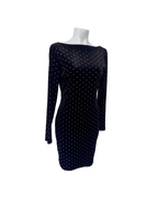 Vestido mini manga larga negro - H&M
