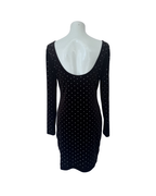 Vestido mini manga larga negro - H&M