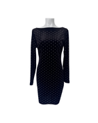 Vestido mini manga larga negro - H&M