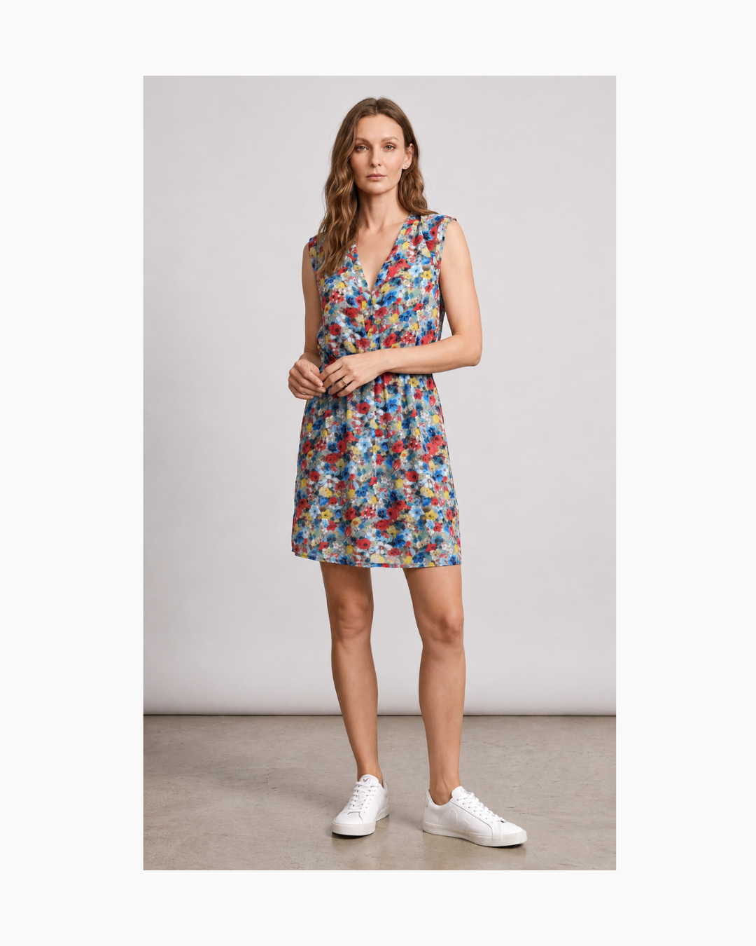 Vestido mini floral multicolor - Sandro