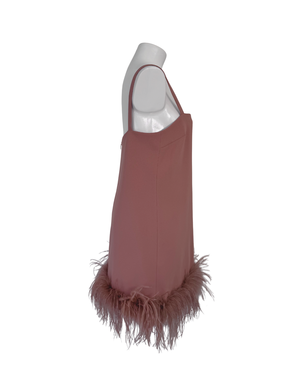Vestido mini con plumas rosa - Pinko