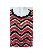 Vestido mini a rayas negro y rojo - Ganni