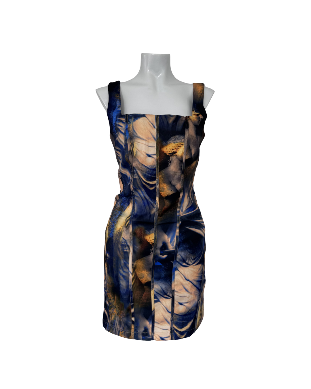 Vestido mini con tirantes azul y amarillo - Pretty Little Things