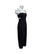Vestido midi negro con tirantes Massimo Dutti
