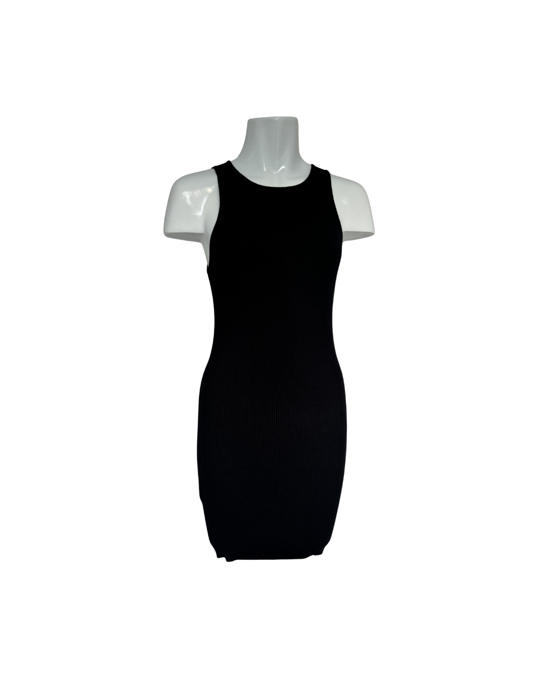 Vestido de punto corto negro - Mango
