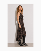 Vestido midi sin mangas animal print All Saints