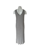 Maxivestido tejido plateado sin mangas - Zara