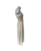 Vestido de lino sin mangas hueso - Ecru