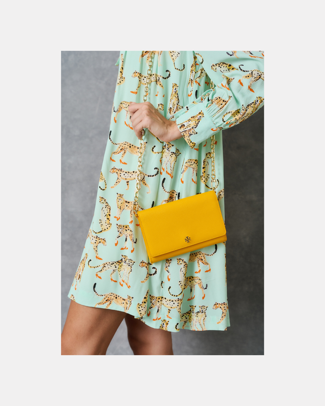 Wallet on Chain amarilla - Tory Burch
