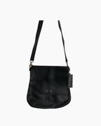 Cartera negra de cuero crossbody - Yoya