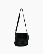 Cartera negra de cuero crossbody - Yoya