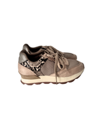 Zapatillas beige y animal print - Zara