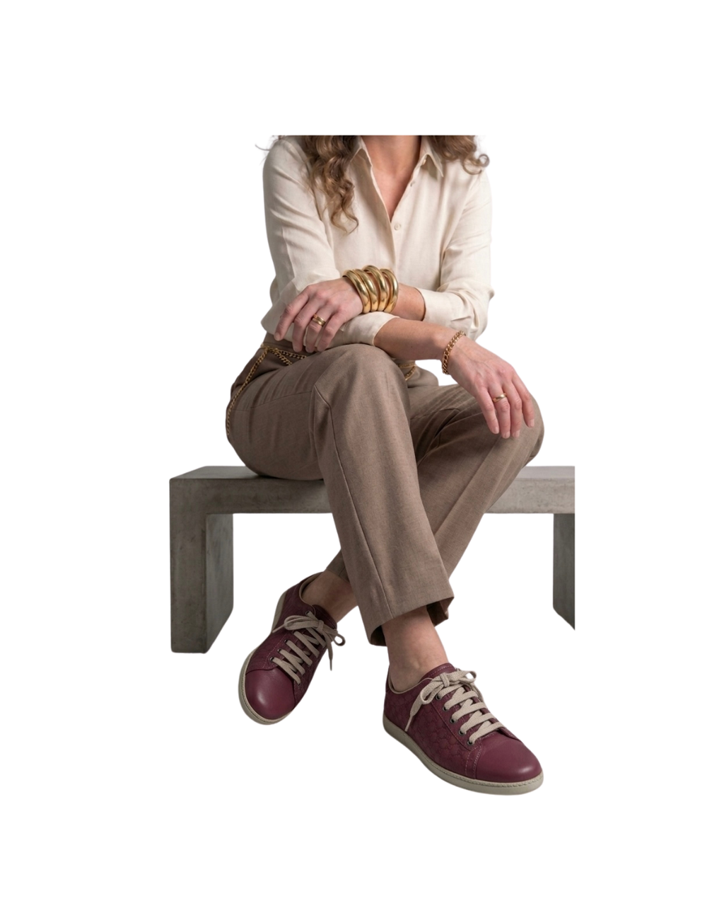 Zapatillas de cuero rosado - Gucci