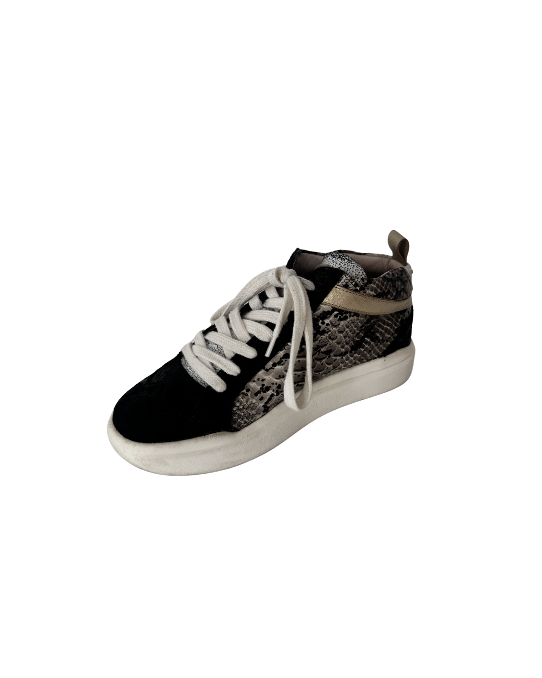 Zapatillas negro y animal print - Johanna Zaraza
