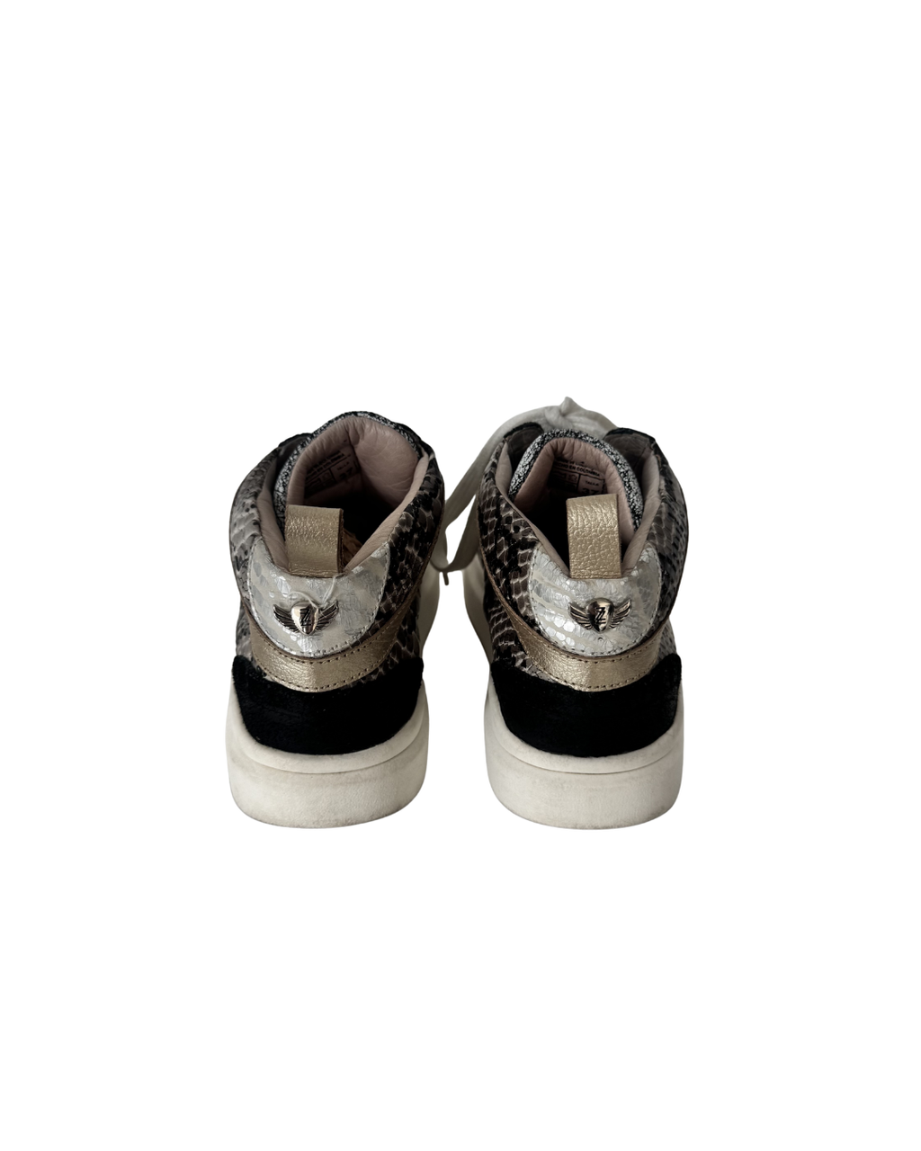 Zapatillas negro y animal print - Johanna Zaraza