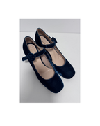 Zapatos terciopelo turquesa - Elisa Rivera