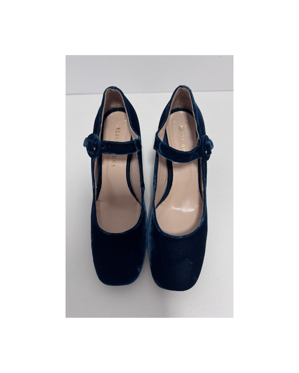 Zapatos terciopelo turquesa - Elisa Rivera