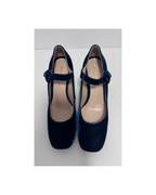 Zapatos terciopelo turquesa - Elisa Rivera