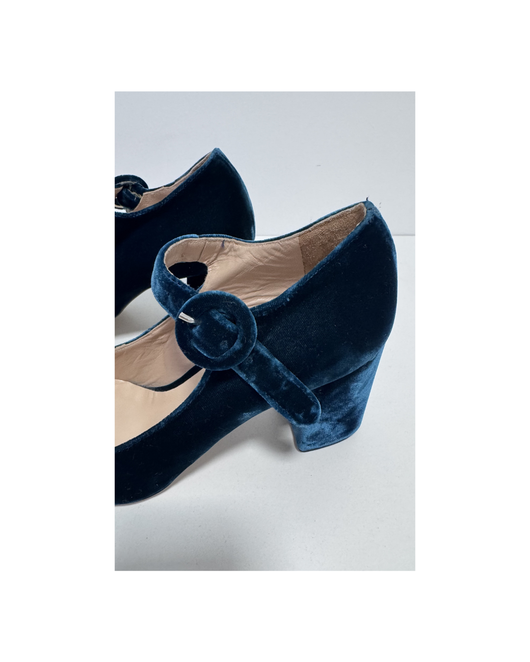 Zapatos terciopelo turquesa - Elisa Rivera