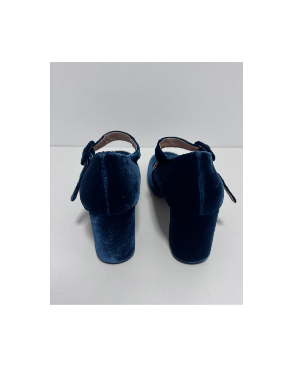 Zapatos terciopelo turquesa - Elisa Rivera