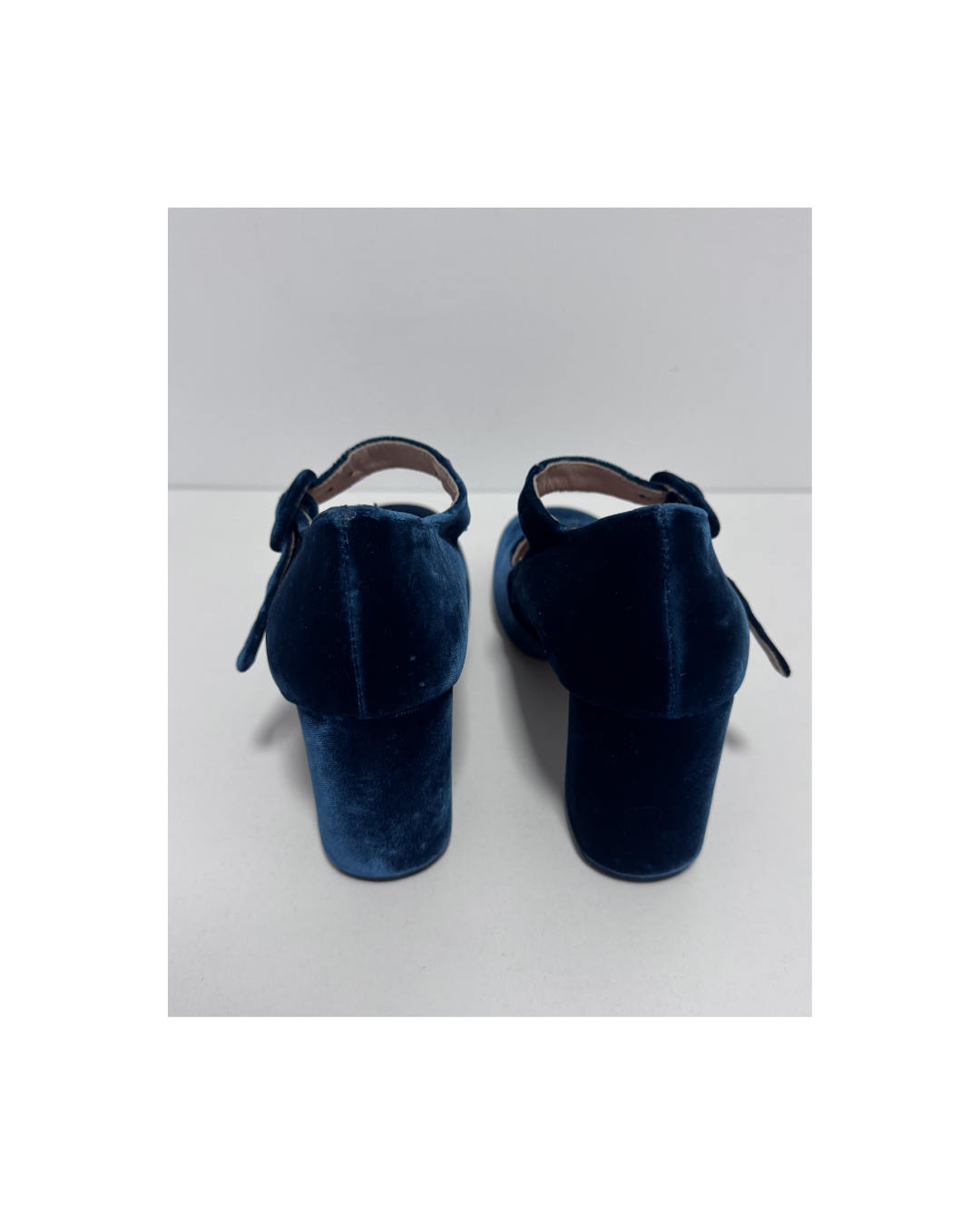 Zapatos terciopelo turquesa - Elisa Rivera