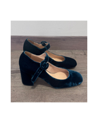 Zapatos terciopelo turquesa - Elisa Rivera