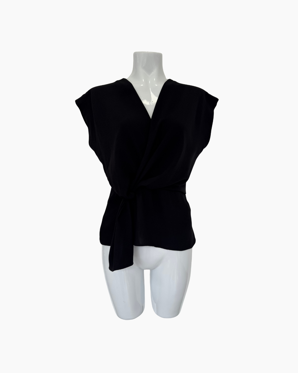 Blusa negra de manga corta - Zara