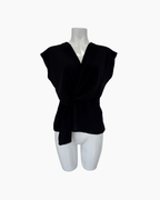 Blusa negra de manga corta - Zara